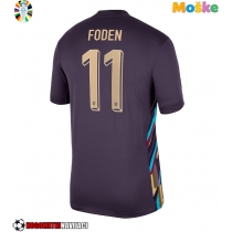 Moške Nogometnih dresov Anglija Phil Foden #11 Gostujoči EP 2024 Kratki rokavi